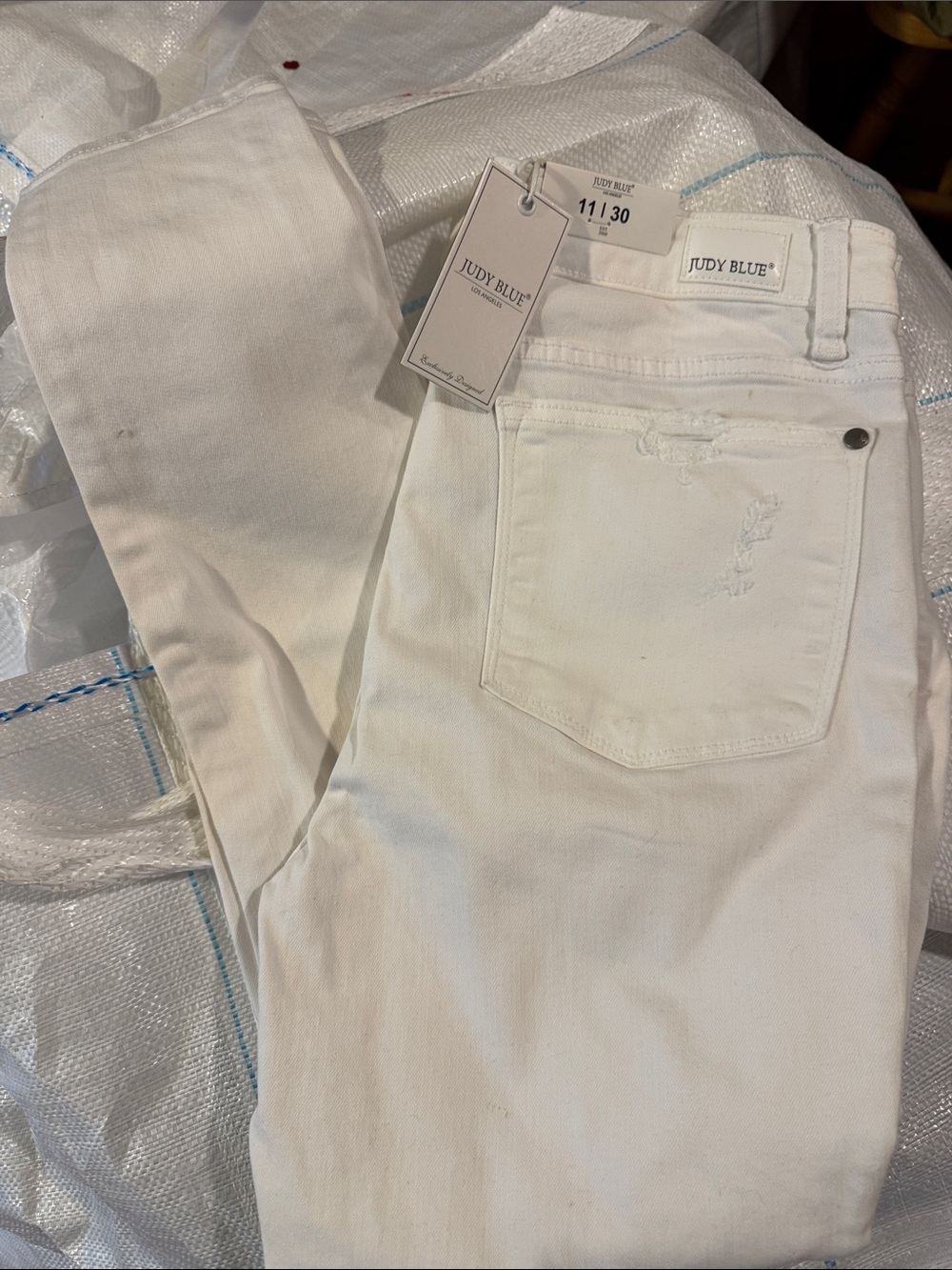 Judy Blue Women's White Skinny Jeans - Stretch Denim